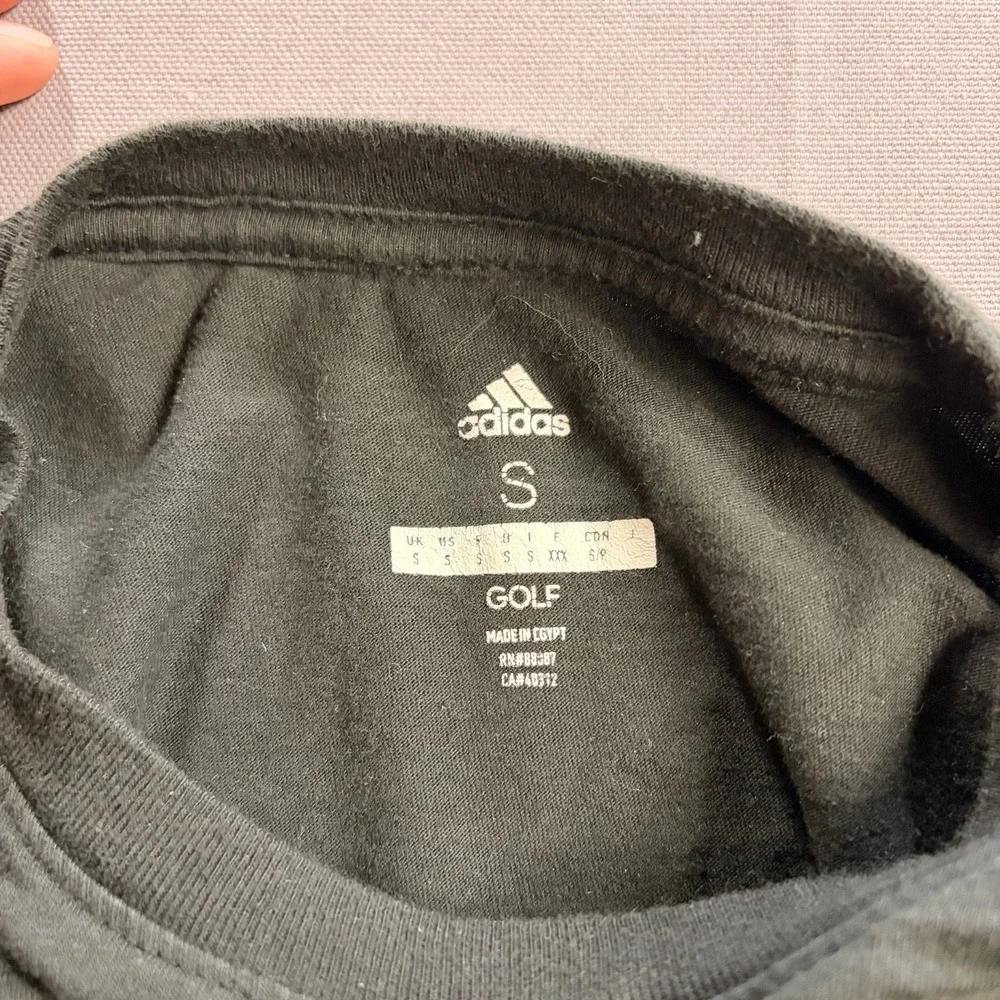 Adidas Golf Mens Long Sleeve Shirt Small Black Crewneck Tee NWT